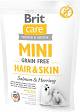 Brit Care Grain Free Pies MINI Hair & Skin Salmon & Herring Sucha Karma z łososiem i śledziem 400g